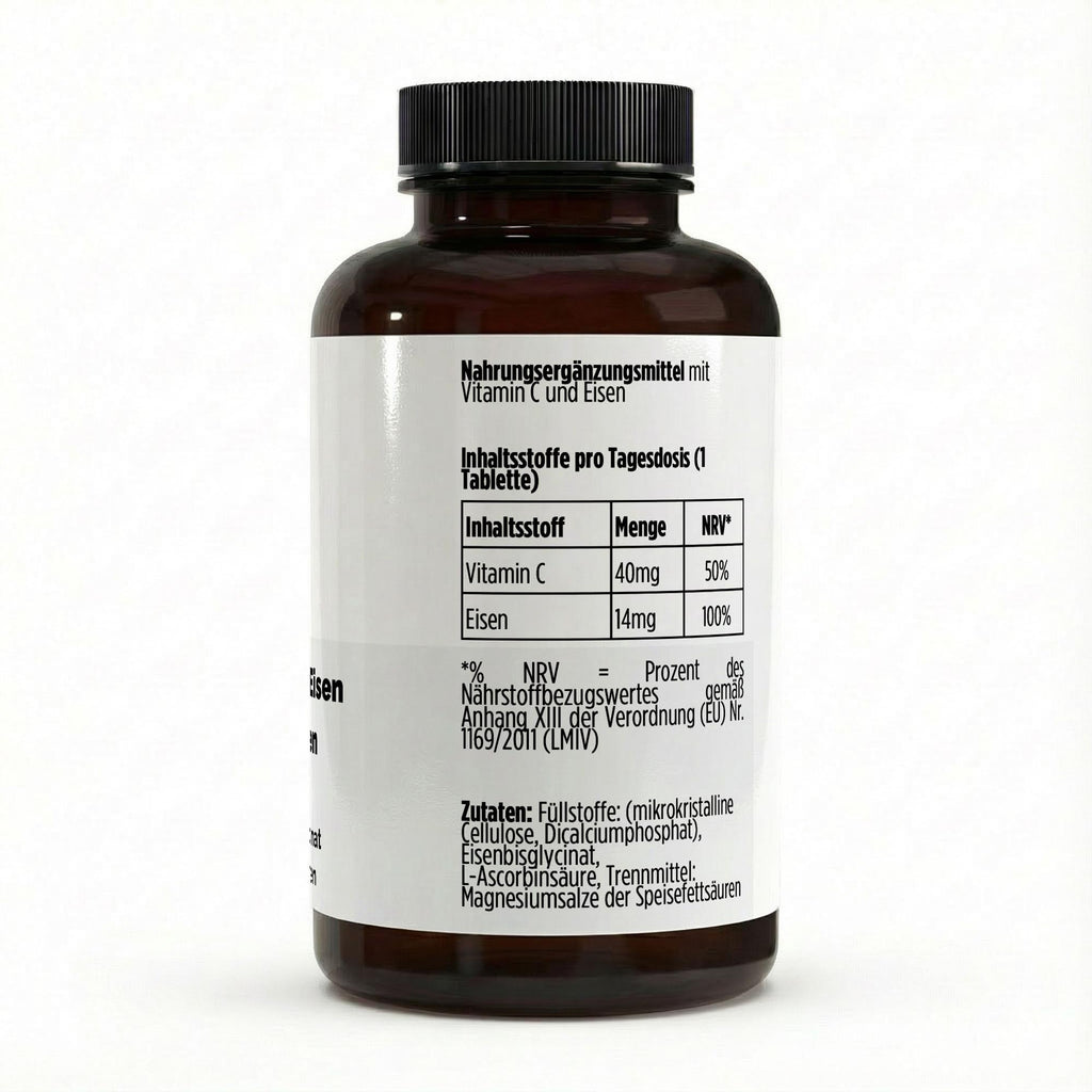 Eisen + Vitamin C - 120 vegane Tabletten